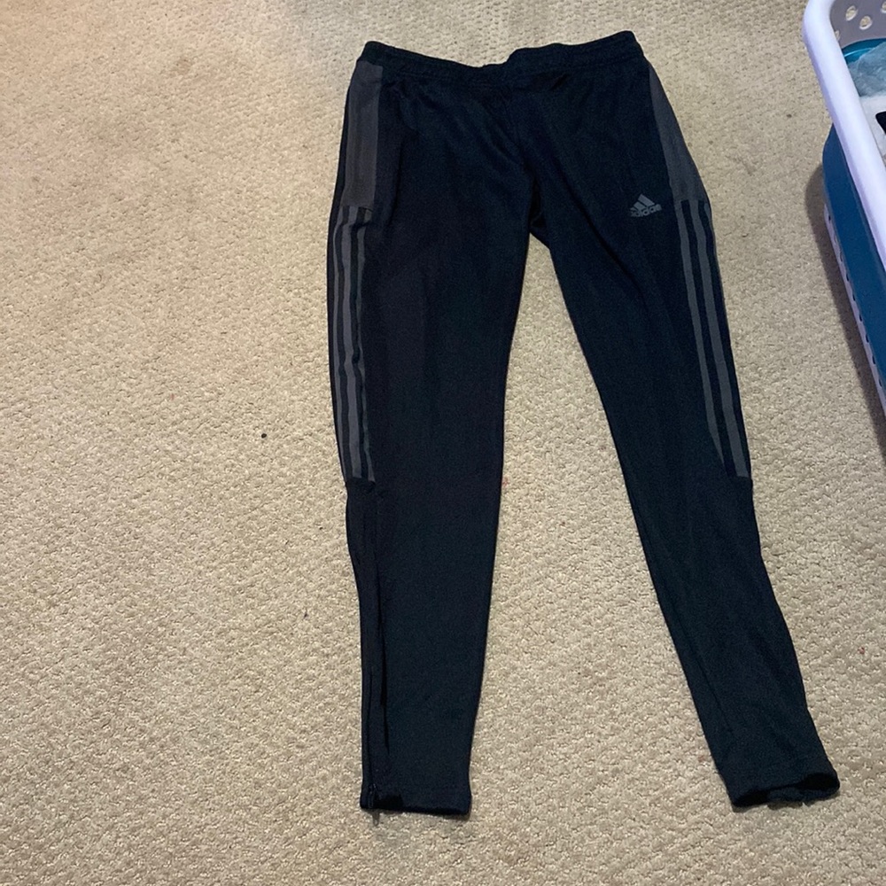 Black joggers, adidas, women's size small, never worm